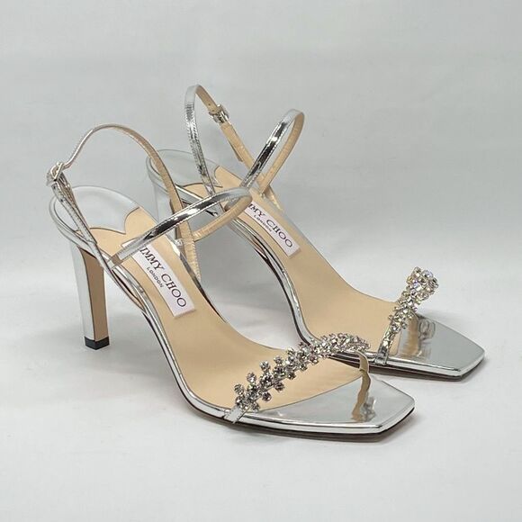 Jimmy Choo Meira Embellished Patent Leather Sandals size 40 - Picture 3 of 15